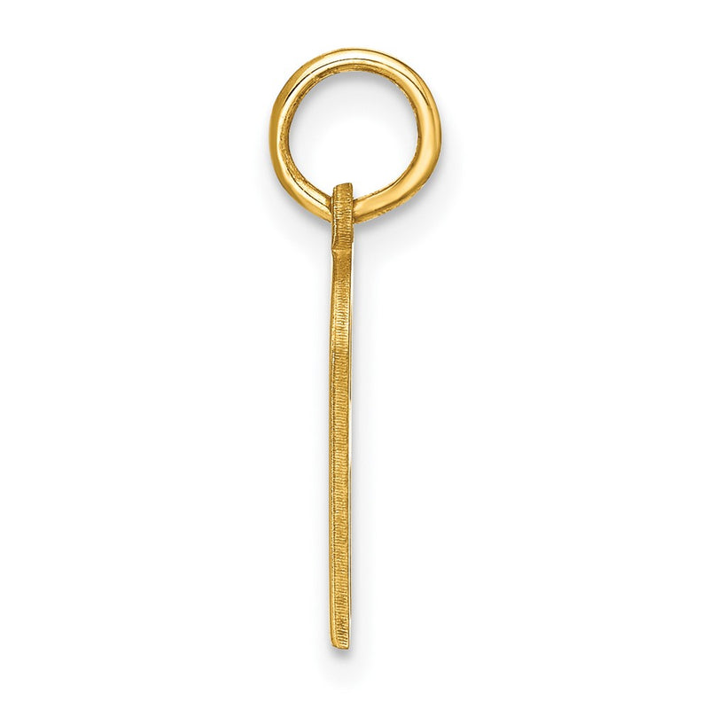 14k Yellow Gold 14ky Letter A Initial Pendant