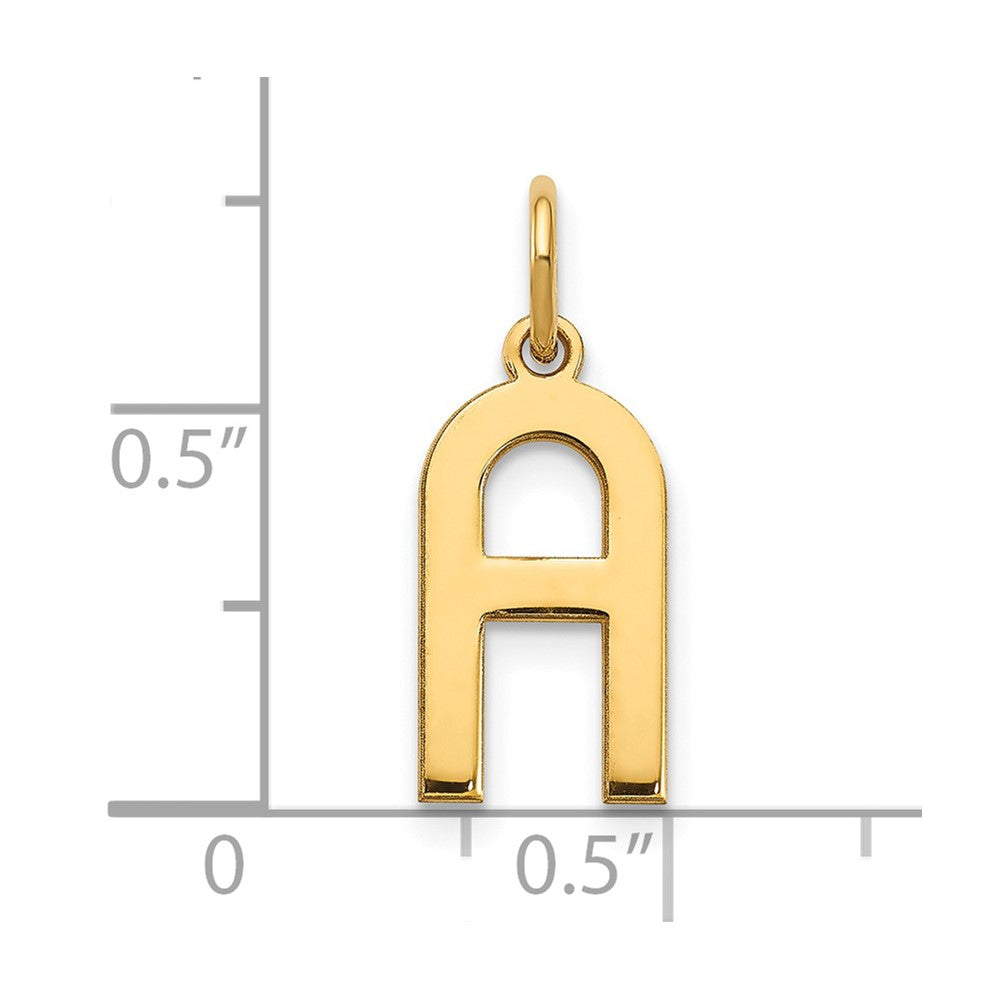 14k Yellow Gold 14ky Letter A Initial Pendant