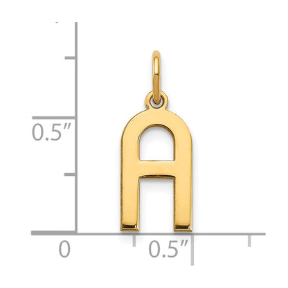 14k Yellow Gold 14ky Letter A Initial Pendant