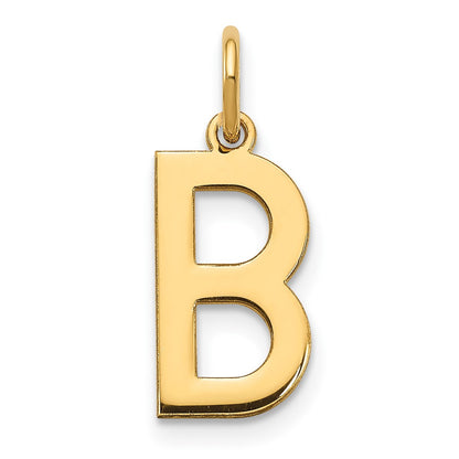14k Yellow Gold 14ky Letter B Initial Pendant