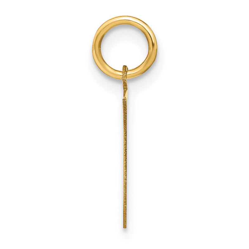 14k Yellow Gold 14ky Letter E Initial Pendant