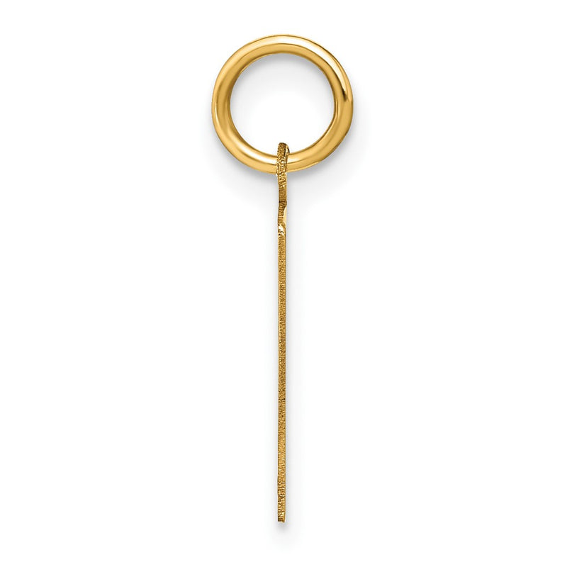 14k Yellow Gold 14ky Letter F Initial Pendant