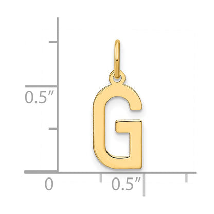 14k Yellow Gold 14ky Letter G Initial Pendant