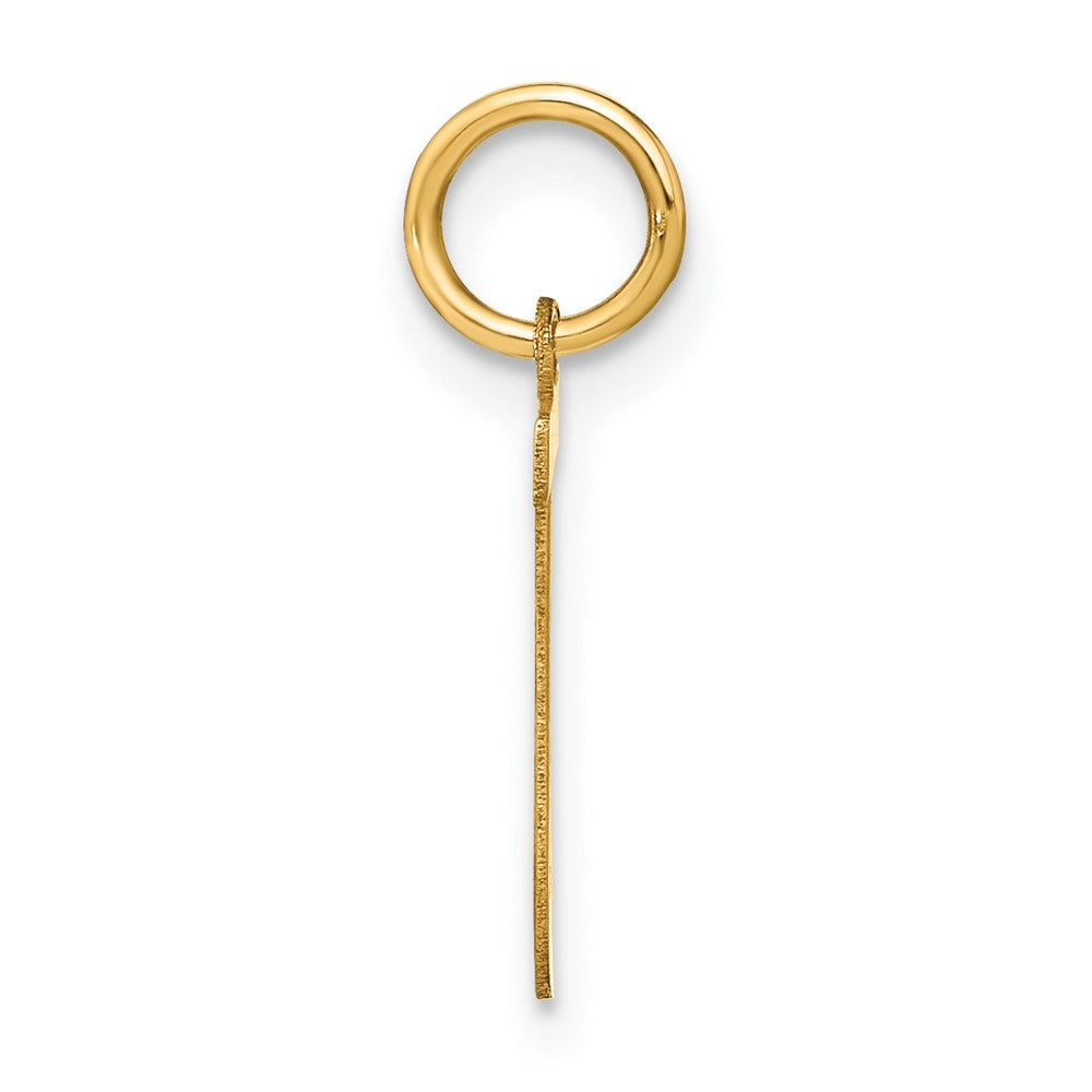 14k Yellow Gold 14ky Letter J Initial Pendant
