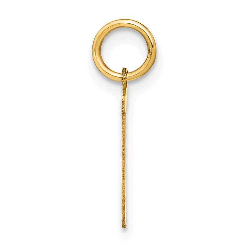 14k Yellow Gold 14ky Letter J Initial Pendant