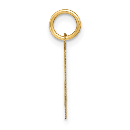 14k Yellow Gold 14ky Letter K Initial Pendant