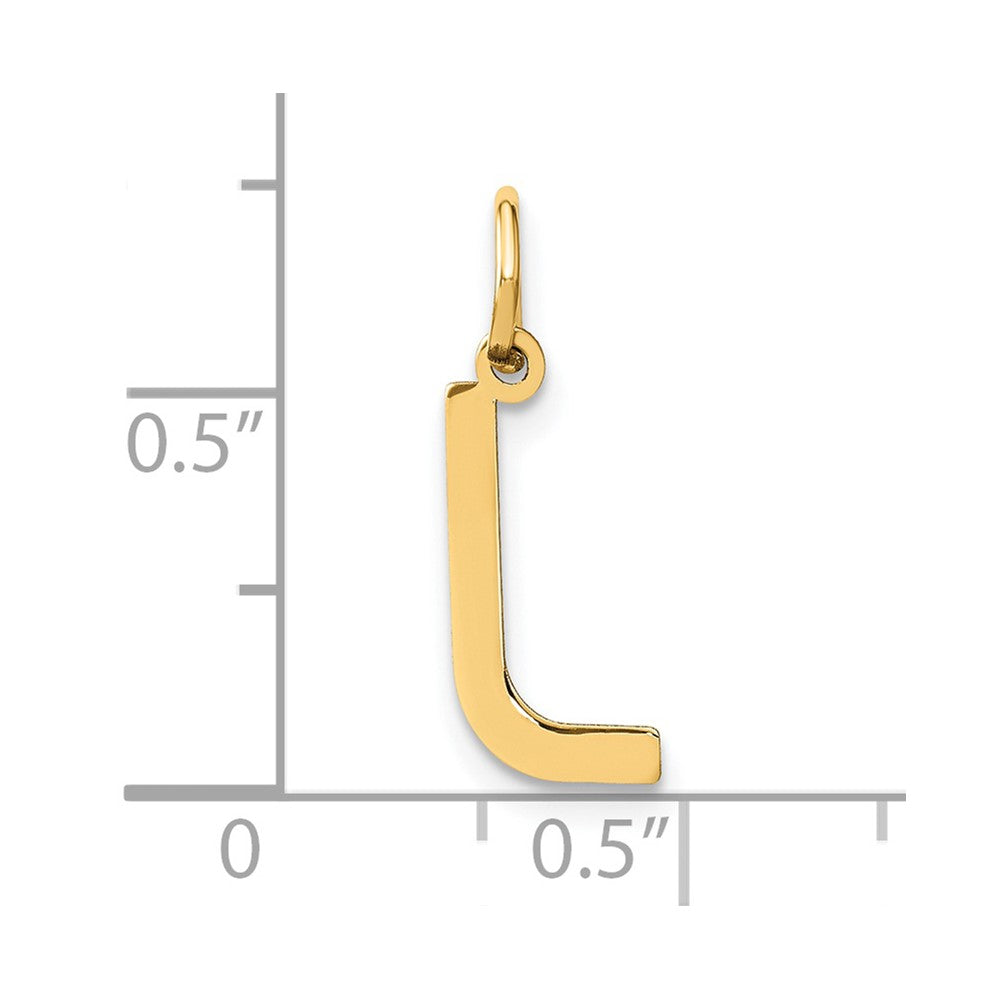 14k Yellow Gold 14ky Letter L Initial Pendant