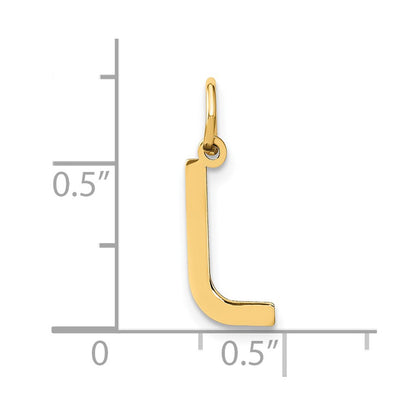 14k Yellow Gold 14ky Letter L Initial Pendant
