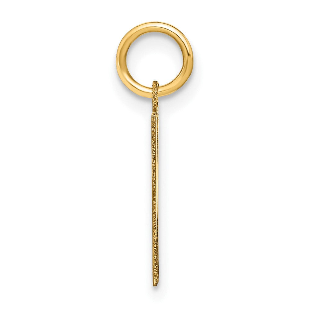 14k Yellow Gold 14ky Letter M Initial Pendant