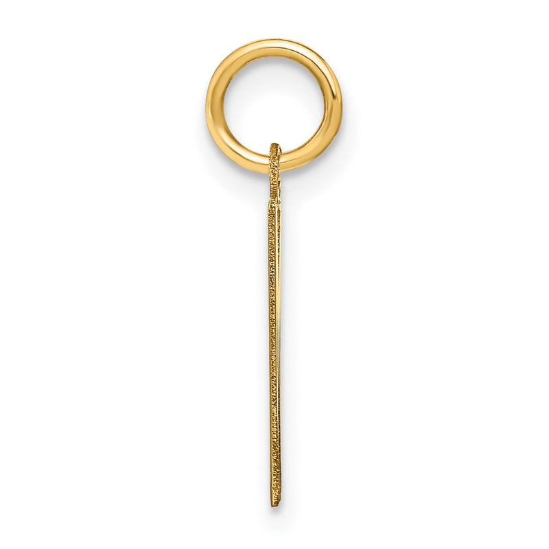 14k Yellow Gold 14ky Letter M Initial Pendant