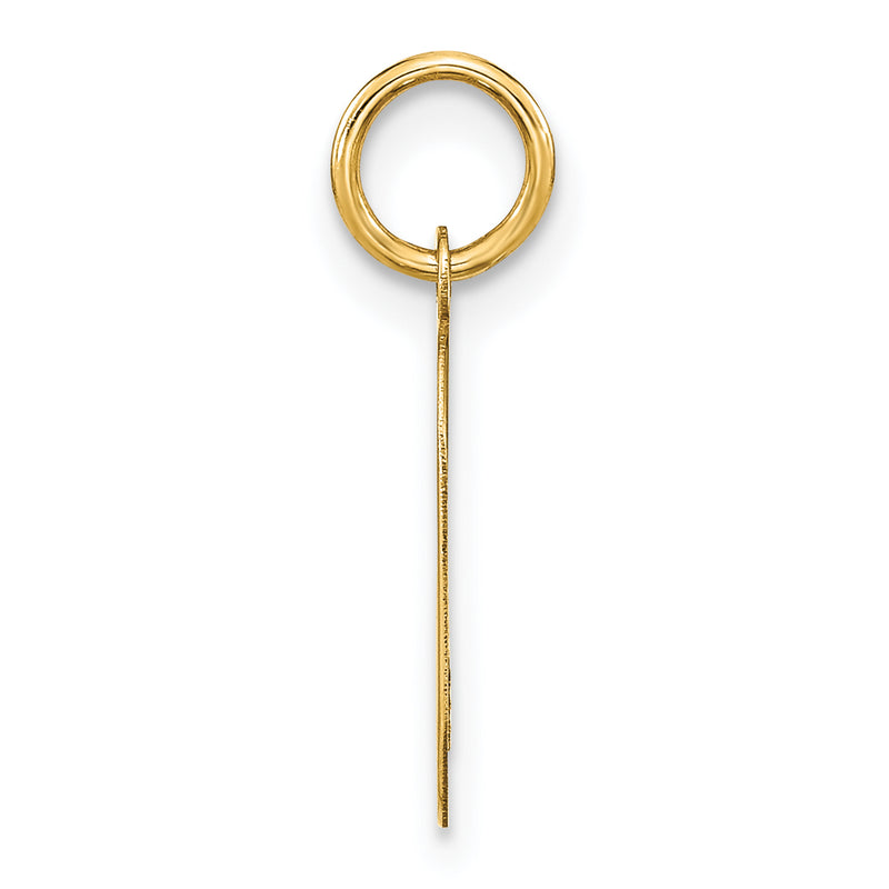 14k Yellow Gold 14ky Letter O Initial Pendant