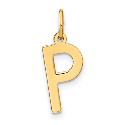14k Yellow Gold 14ky Letter P Initial Pendant