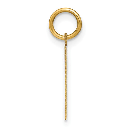 14k Yellow Gold 14ky Letter R Initial Pendant