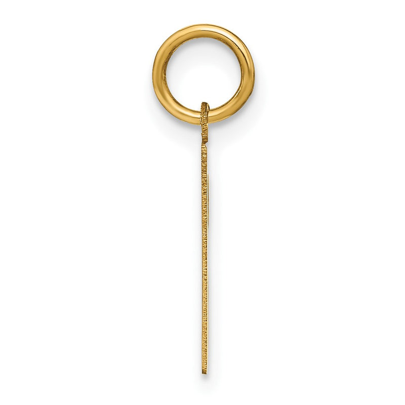 14k Yellow Gold 14ky Letter R Initial Pendant