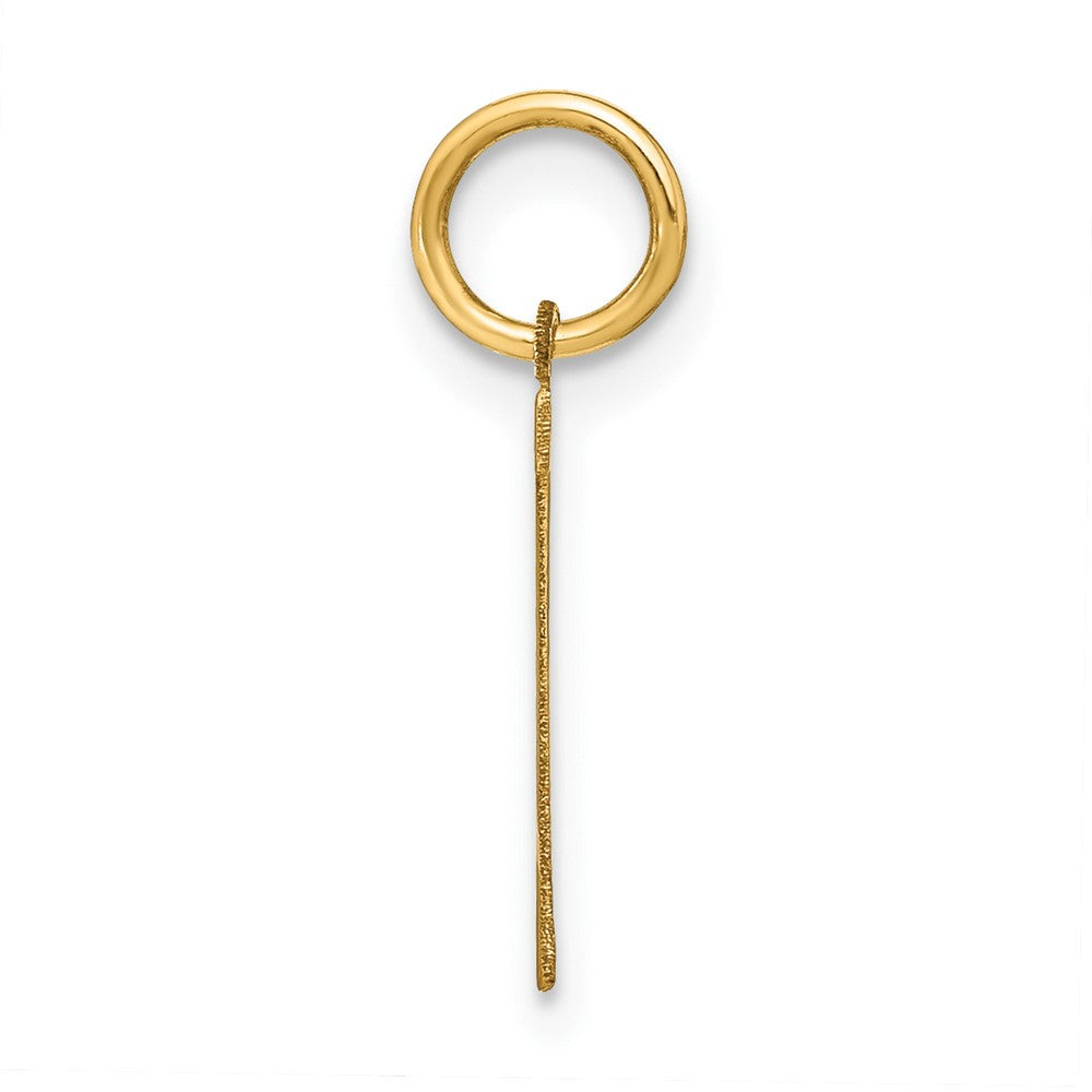 14k Yellow Gold 14ky Letter T Initial Pendant