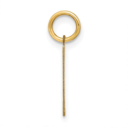 14k Yellow Gold 14ky Letter T Initial Pendant