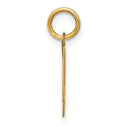 14k Yellow Gold 14ky Letter V Initial Pendant
