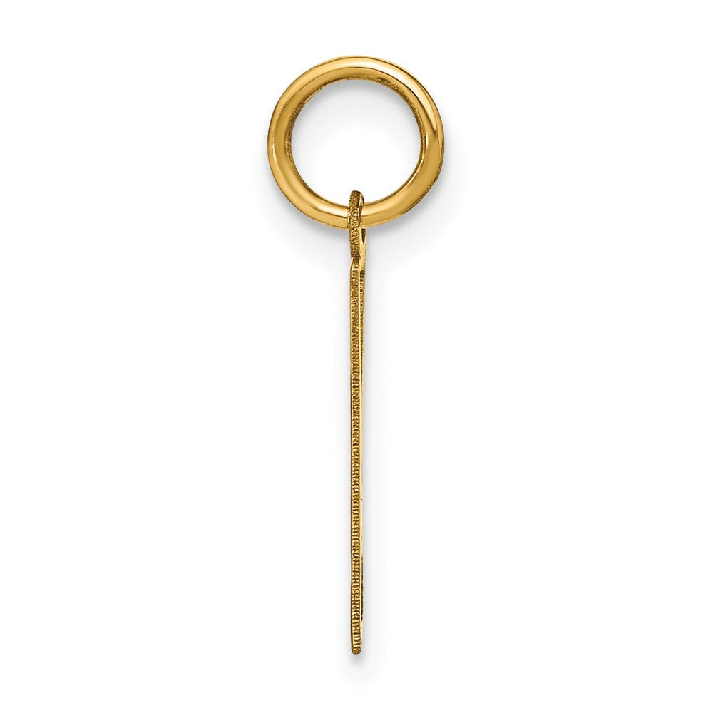 14k Yellow Gold 14ky Letter W Initial Pendant