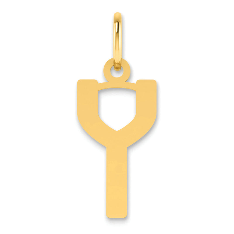 14k Yellow Gold 14ky Letter Y Initial Pendant