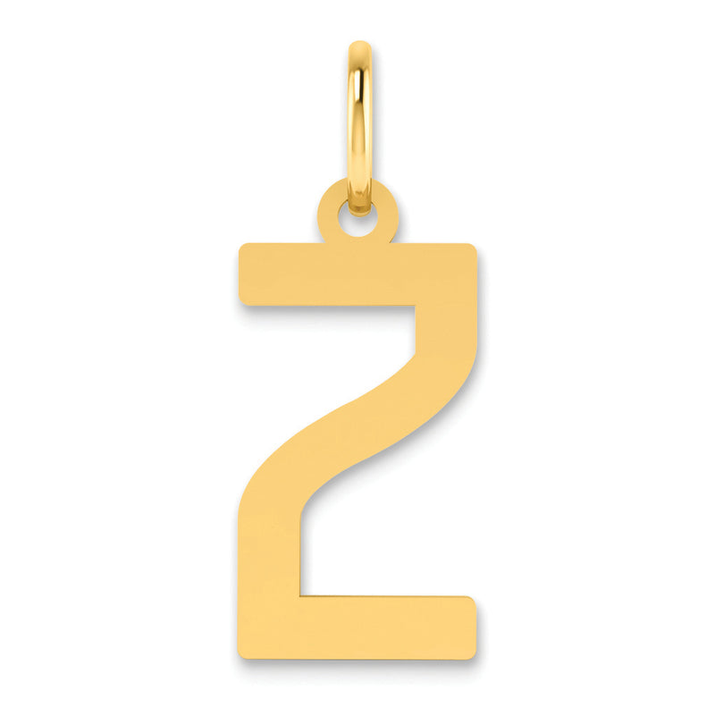 14k Yellow Gold 14ky Letter Z Initial Pendant
