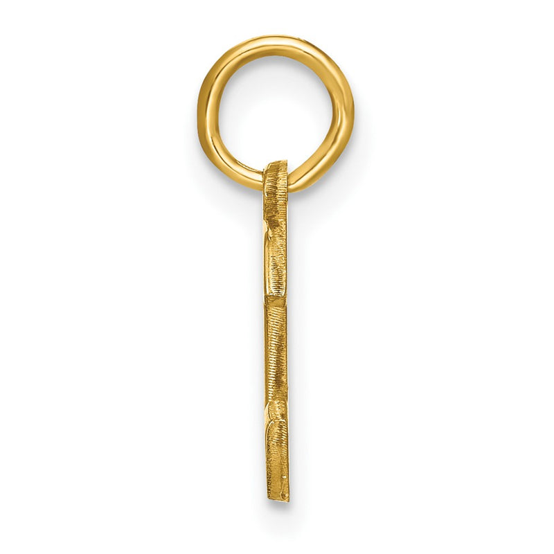 14k Yellow Gold 14ky Letter C Initial Pendant