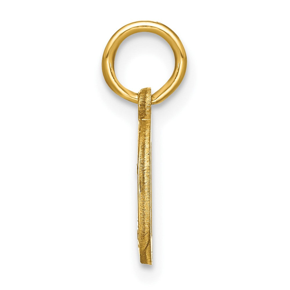 14k Yellow Gold 14ky Letter D Initial Pendant