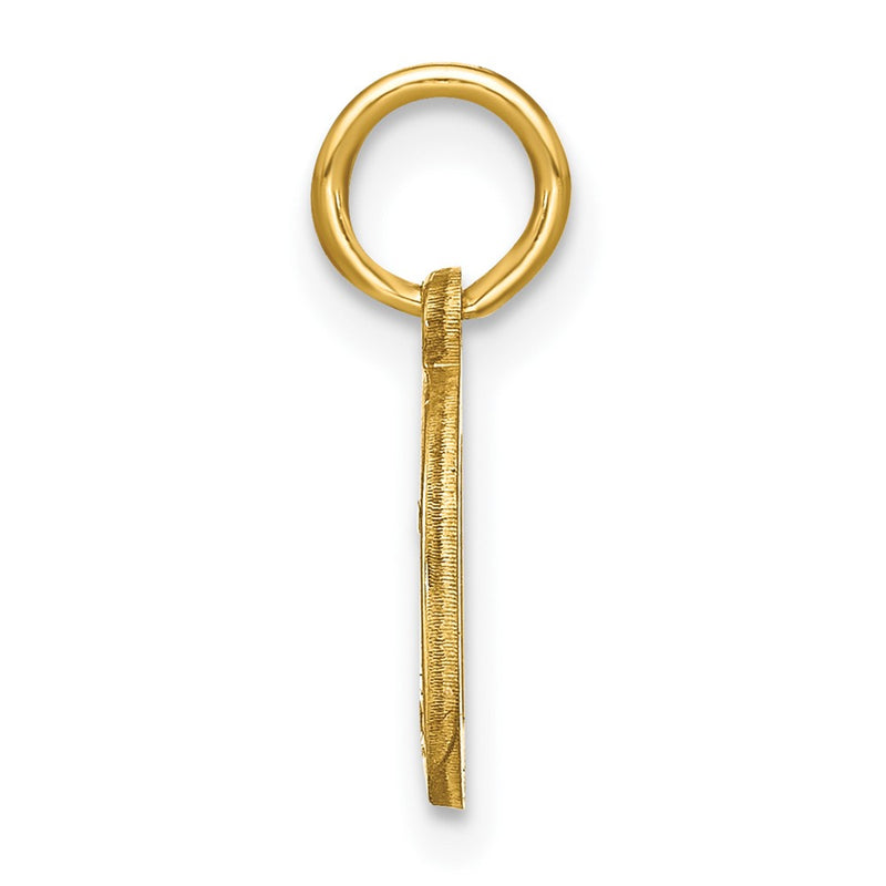 14k Yellow Gold 14ky Letter D Initial Pendant