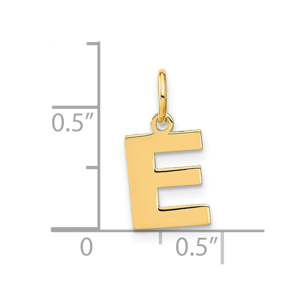 14k Yellow Gold 14ky Letter E Initial Pendant