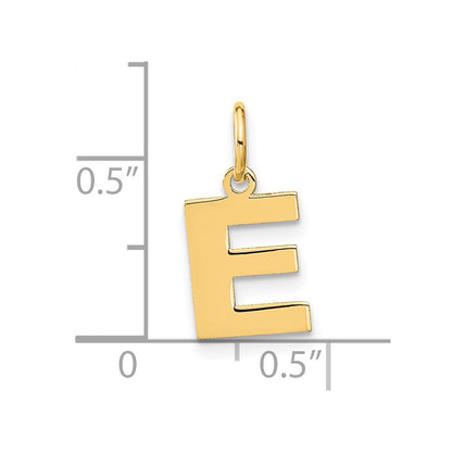 14k Yellow Gold 14ky Letter E Initial Pendant