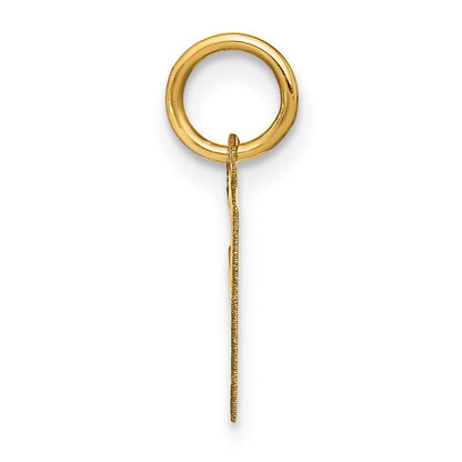 14k Yellow Gold 14ky Letter F Initial Pendant