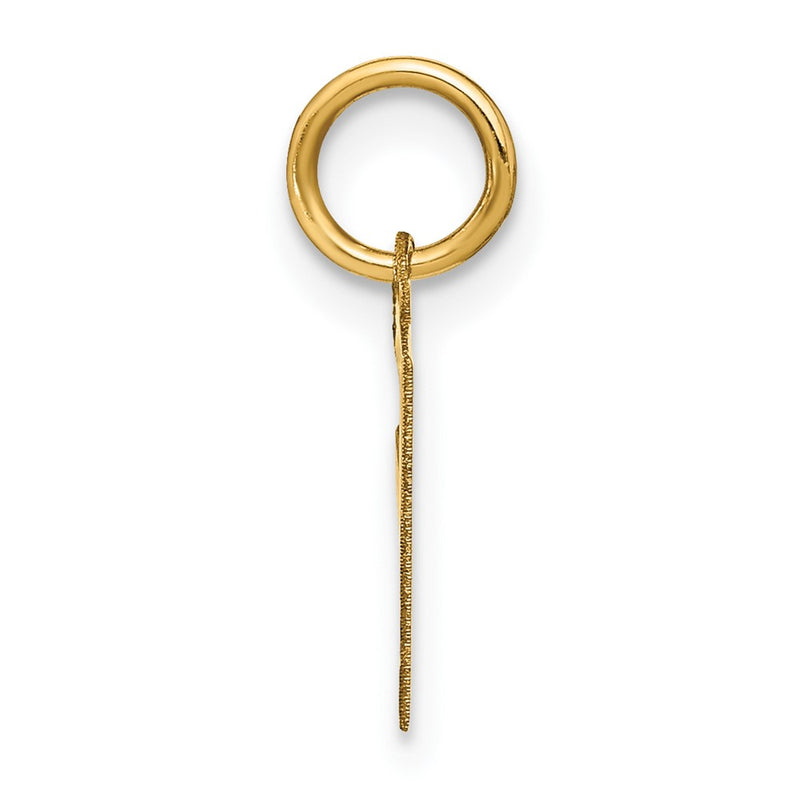 14k Yellow Gold 14ky Letter F Initial Pendant
