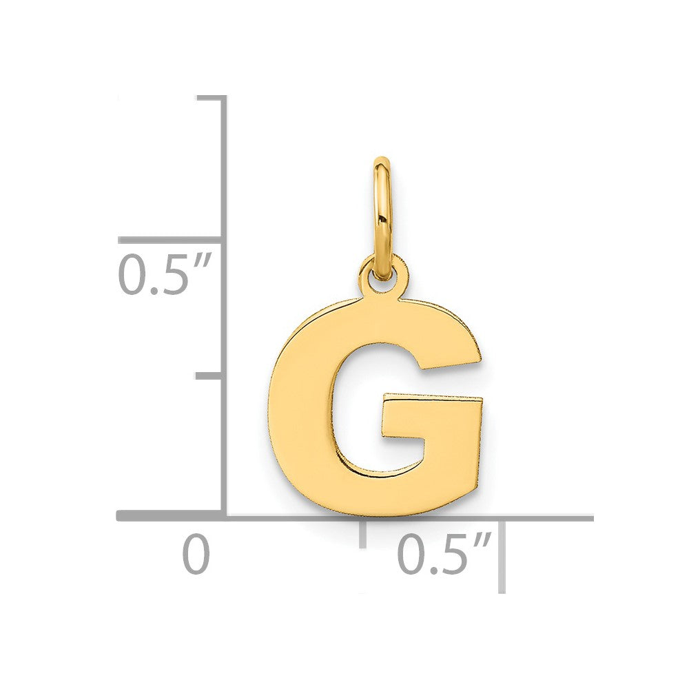 14k Yellow Gold 14ky Letter G Initial Pendant