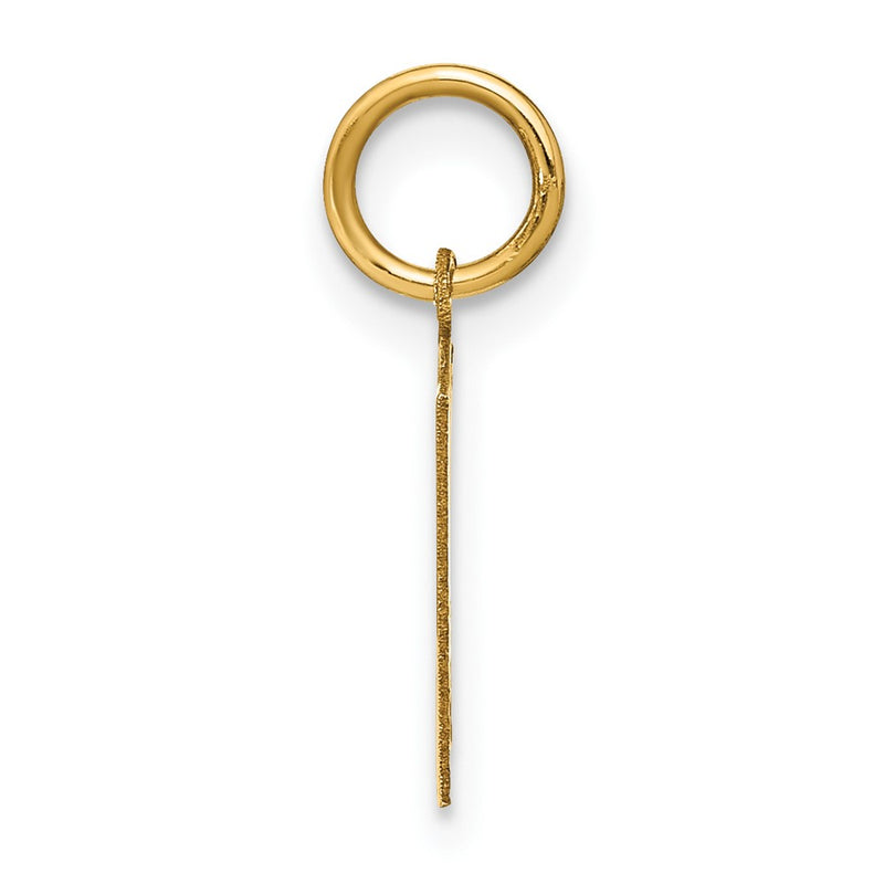 14k Yellow Gold 14ky Letter H Initial Pendant
