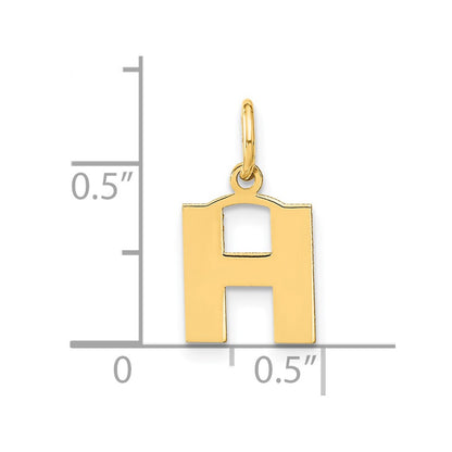 14k Yellow Gold 14ky Letter H Initial Pendant