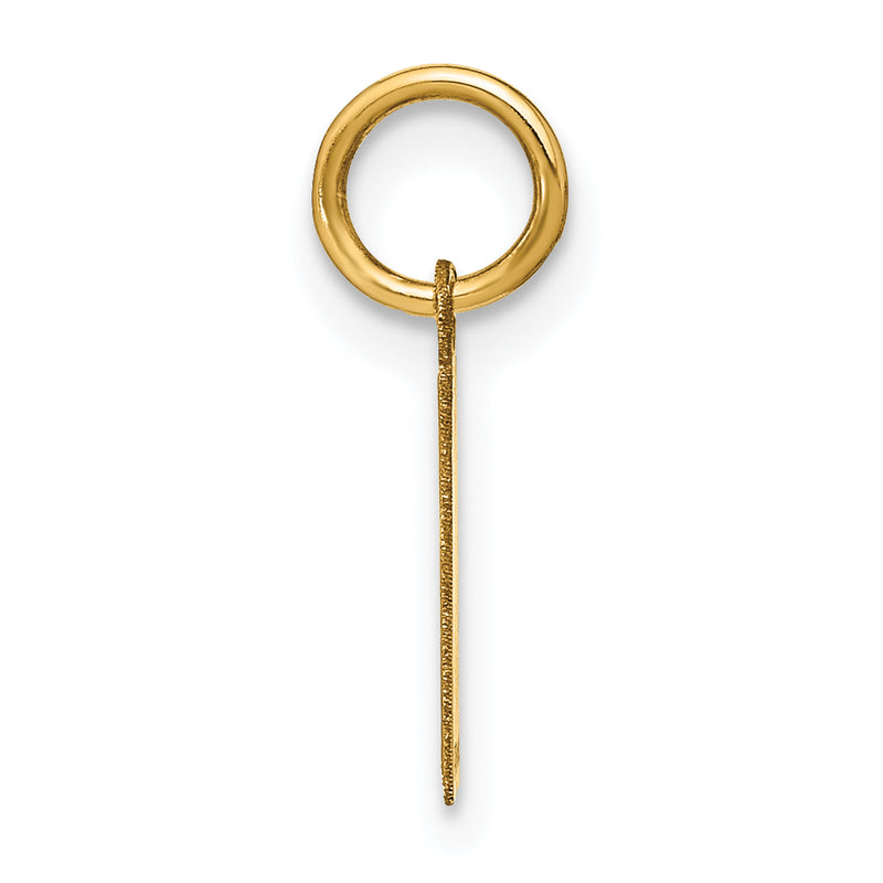 14k Yellow Gold 14ky Letter I Initial Pendant