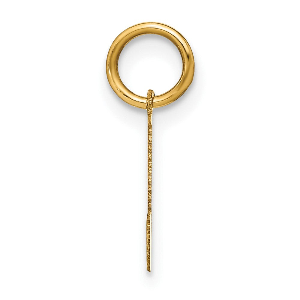 14k Yellow Gold 14ky Letter J Initial Pendant
