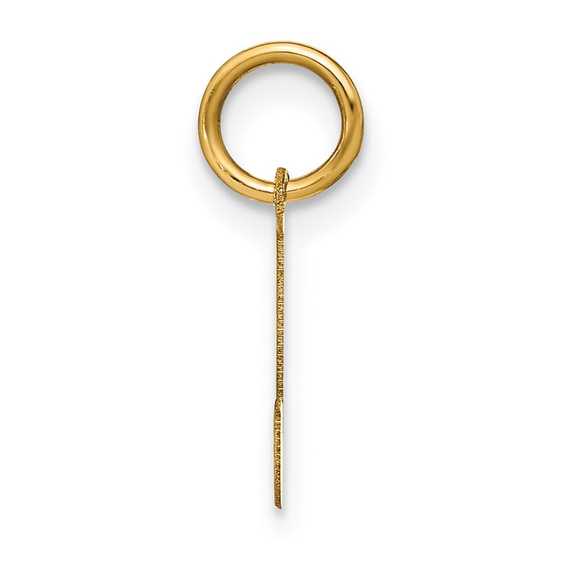 14k Yellow Gold 14ky Letter J Initial Pendant