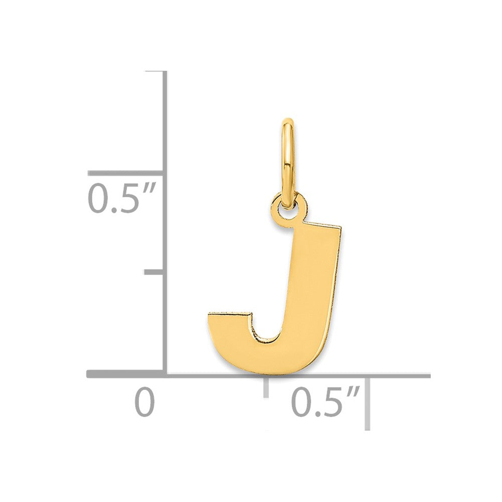 14k Yellow Gold 14ky Letter J Initial Pendant