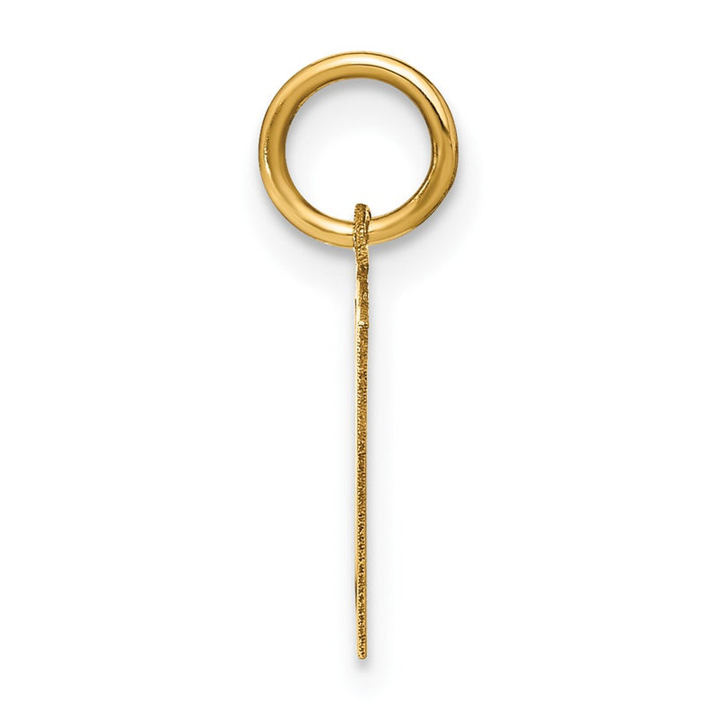 14k Yellow Gold 14ky Letter N Initial Pendant