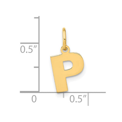 14k Yellow Gold 14ky Letter P Initial Pendant