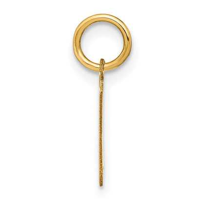 14k Yellow Gold 14ky Letter W Initial Pendant