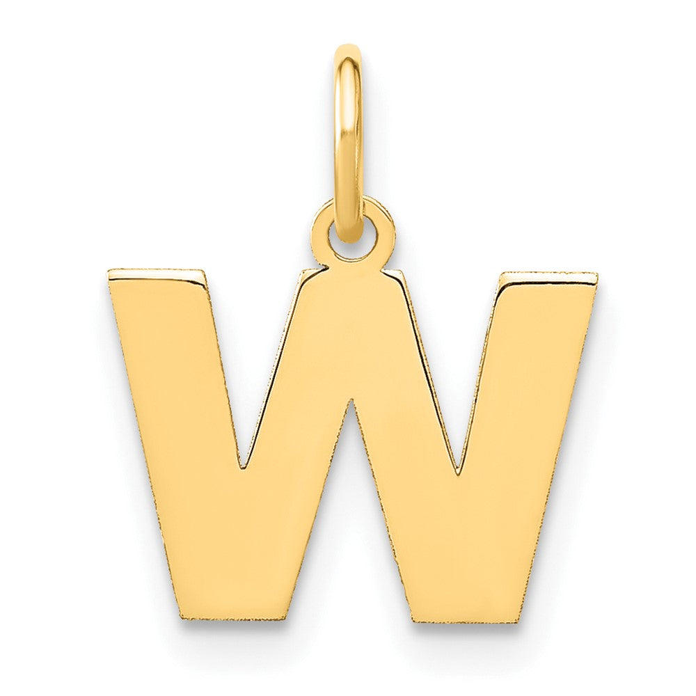 14k Yellow Gold 14ky Letter W Initial Pendant
