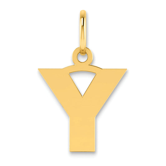14K Yellow Gold 14Ky Letter Y Initial Pendant