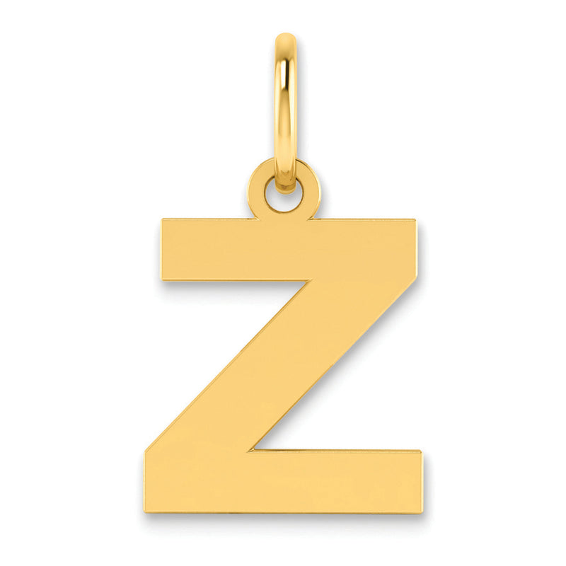 14K Yellow Gold 14Ky Letter Z Initial Pendant