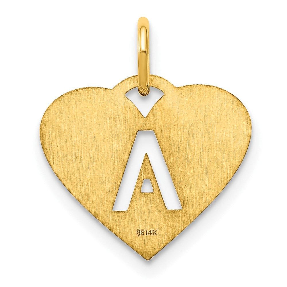 14k Yellow Gold 14ky Initial Letter A Initial Charm