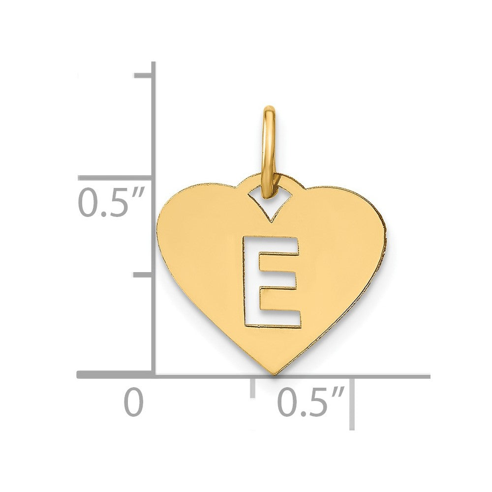 14k Yellow Gold 14ky Initial Letter E Initial Charm