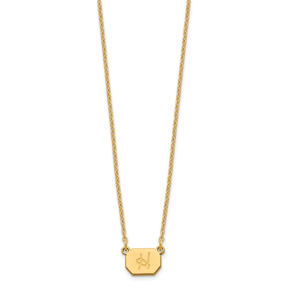 Gold Plated Sterling Silver/Gold Initial Necklace