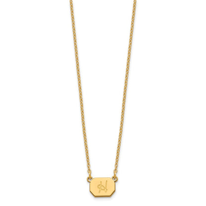 Gold Plated Sterling Silver/Gold Initial Necklace