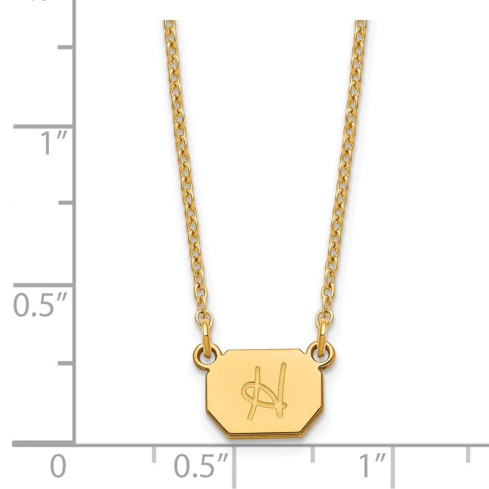 Gold Plated Sterling Silver/Gold Initial Necklace