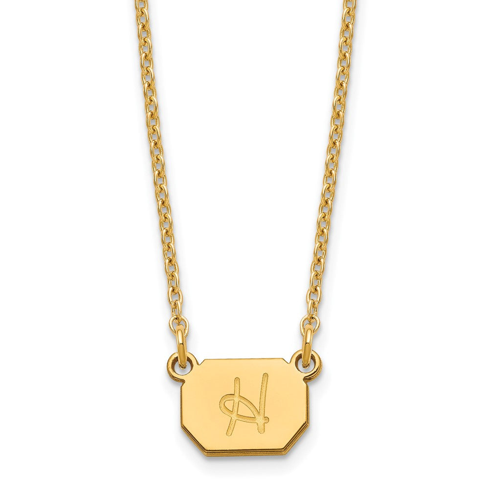 Gold Plated Sterling Silver/Gold Initial Necklace